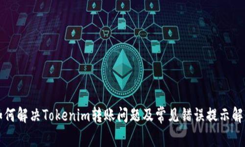 如何解决Tokenim转账问题及常见错误提示解析